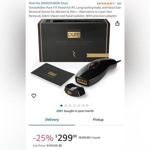 SmoothSkin Pure FIT Powerful IPL Long-lasting body & facial hair Removal Device